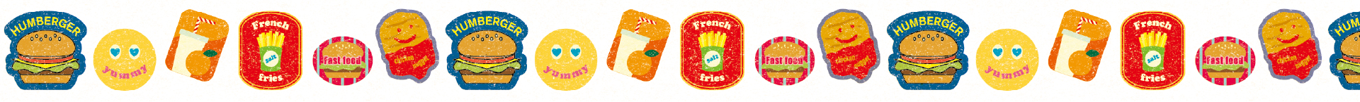 fast food sticker ［ 15mm × 7m ］